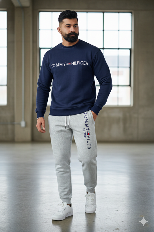 Tommy Hilfiger Cotton Fleece  Branded Tracksuit